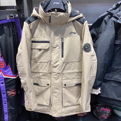 李宁中长羽绒服男子2022冬季