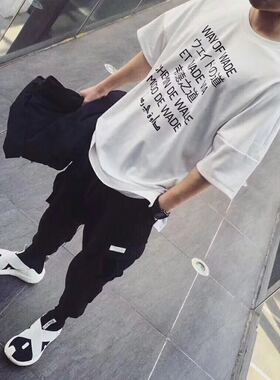 中国李宁韦德之道多国语言文字圆领短袖运动休闲文化衫T恤AHSN355