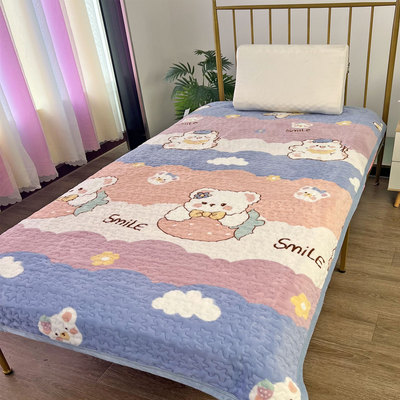 三件套牛奶绒床盖单件学生宿舍