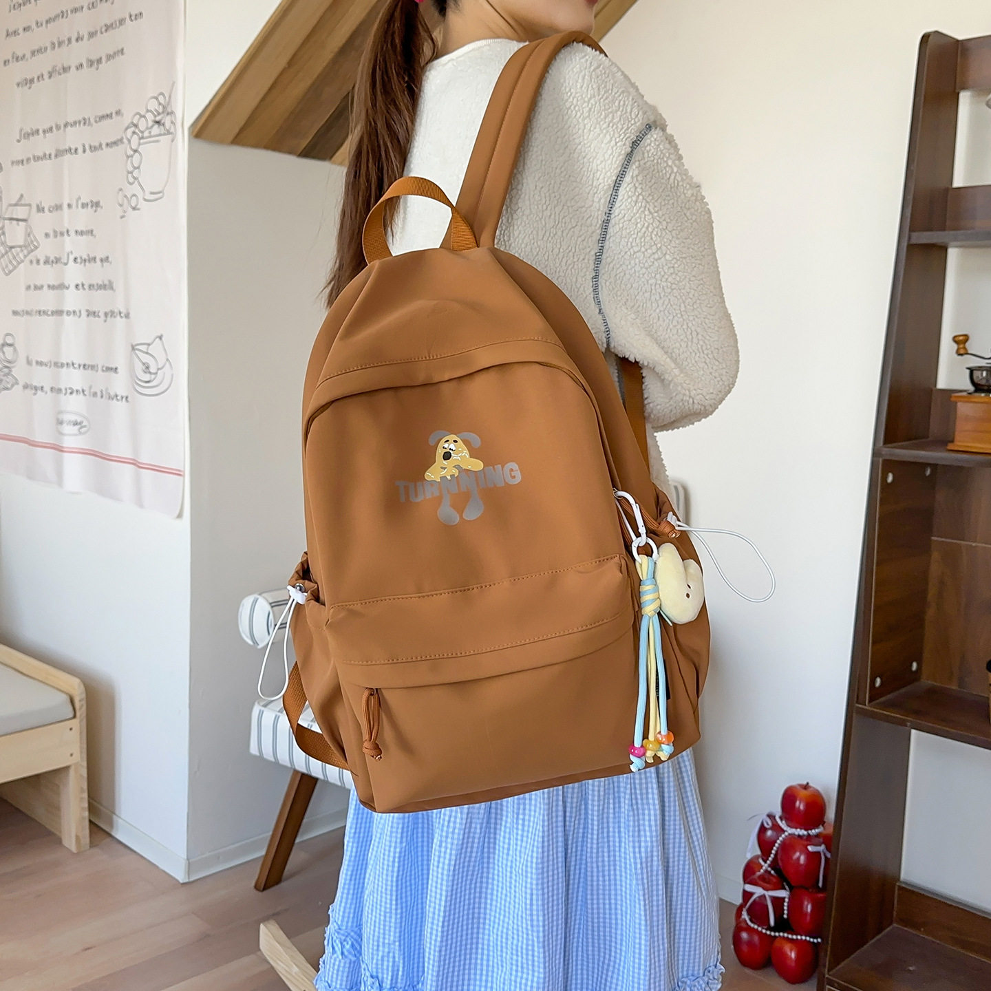 日系ins新款高颜值清新甜美可爱糖果色背包中小学生大容量双肩包