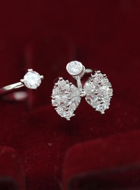 饰品开口镀金韩版时尚风锆石戒指