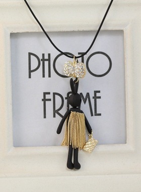 饰品韩版蝴蝶时尚风毛衣链