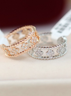 饰品镀金镂空镶钻时尚风韩版戒指