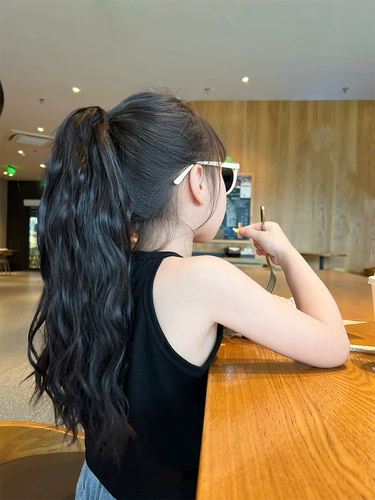 66公主儿童款假发长发小女孩女童发片韩版小头围发丝仿真拍照卷发