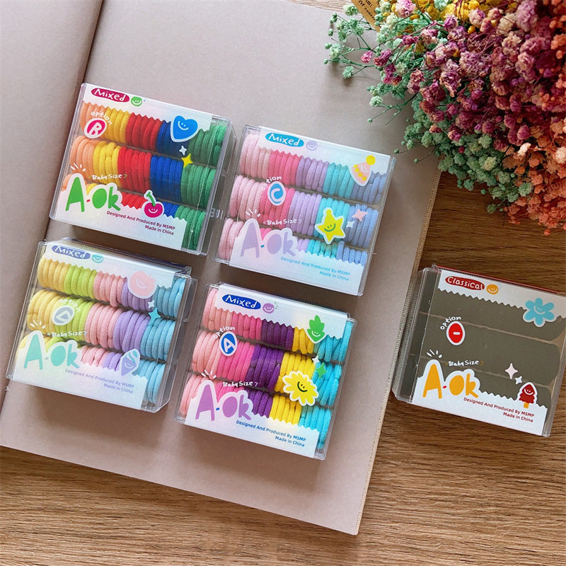 韩版儿童发饰小号基础打底皮筋拇指发圈幼童发圈彩色盒装发绳头饰,童装/婴儿装/亲子装,发饰,淘宝优惠券,粉丝福利购,淘宝优惠卷