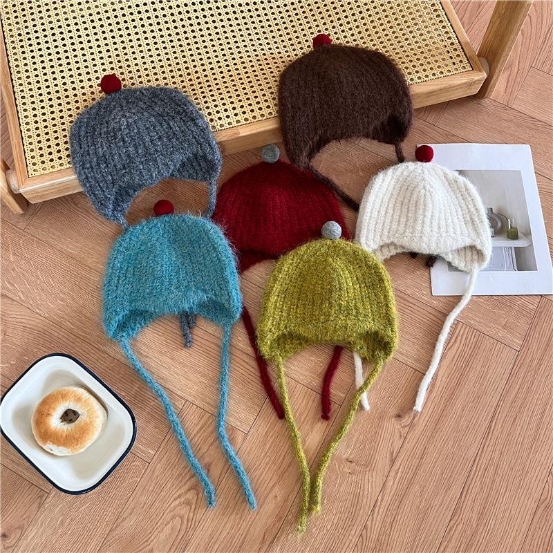 儿童护耳可爱秋冬保暖毛线帽
