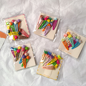 韩国新款 刘海边 儿童发夹发饰可爱mini简约小熊爱心BB夹10个袋装