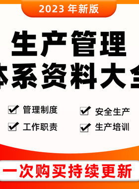 生产管理资料大全安全风险工艺培训知识体系质量设备运作方案表格