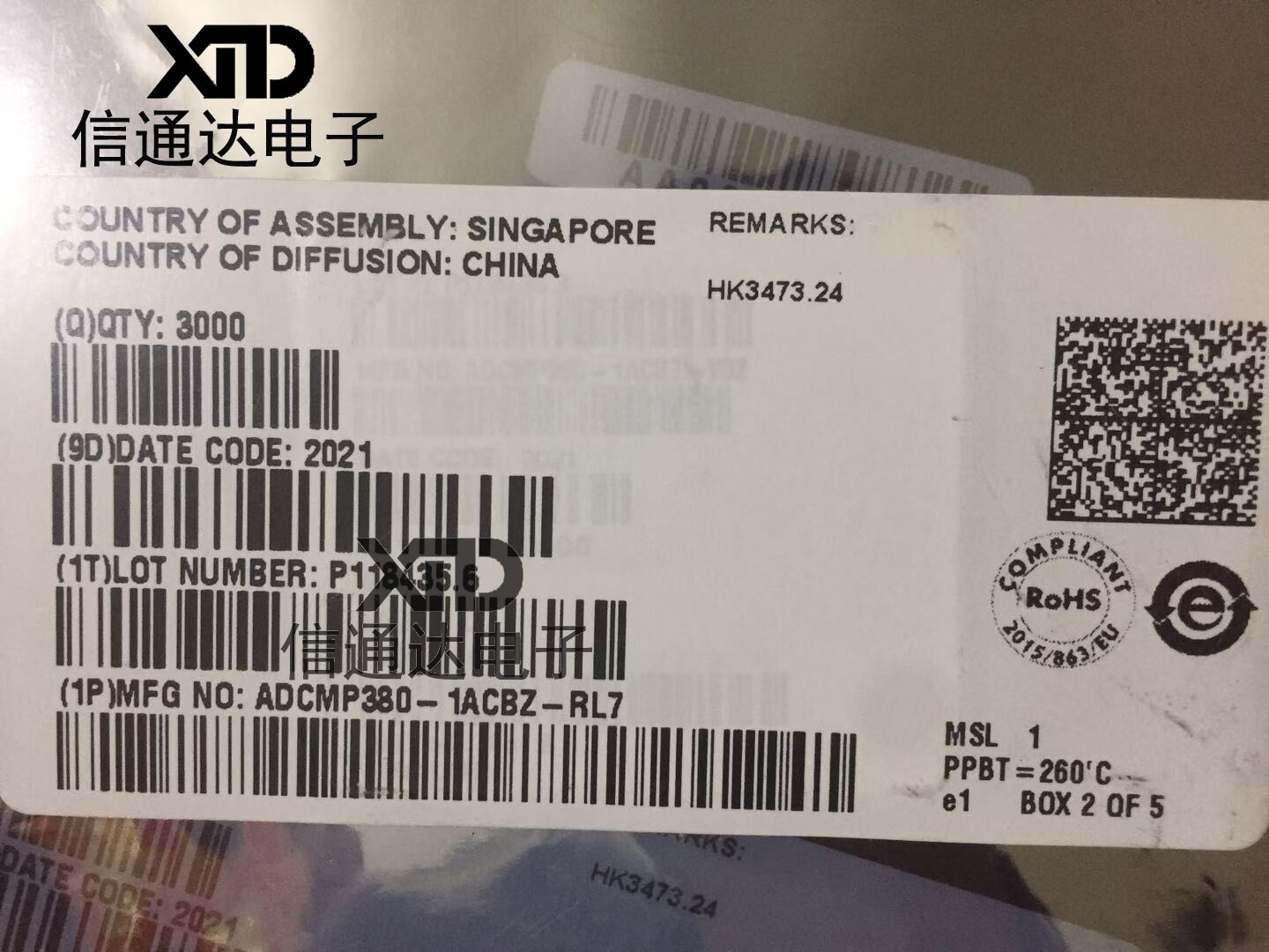 销售并回收ADCMP380-1ACBZ-RL7  WLCSP-6 IC COMP ULTRALOW PWR