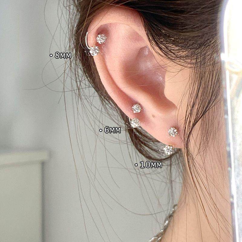 高级感钛钢耳钉耳圈C型独特