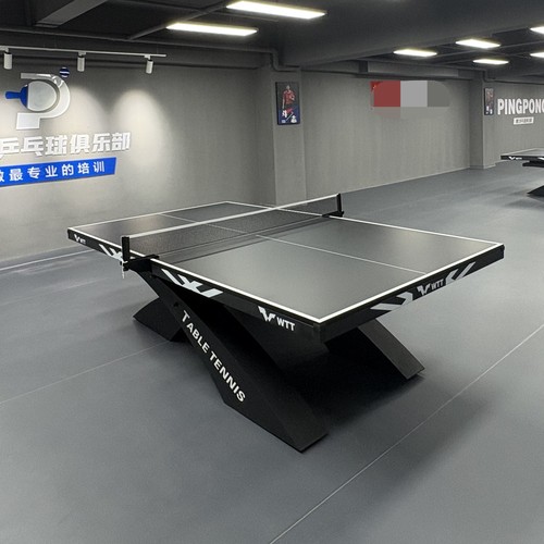 标准乒乓球桌室内折叠移动防晒户外乒乓球台家用移动彩虹乒乓球架