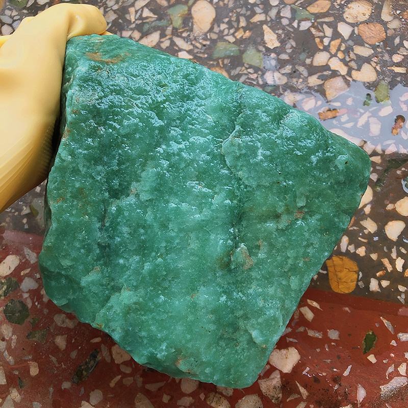 天然非洲绿东陵原石翡翠绿色玉石水晶玛瑙摆件手镯吊坠珠子雕刻料