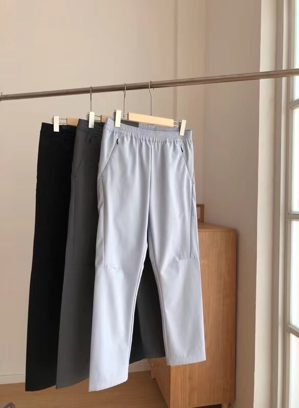 老板裤!春秋时尚简约裤轻薄绒九分裤一条有态度的功能软壳裤