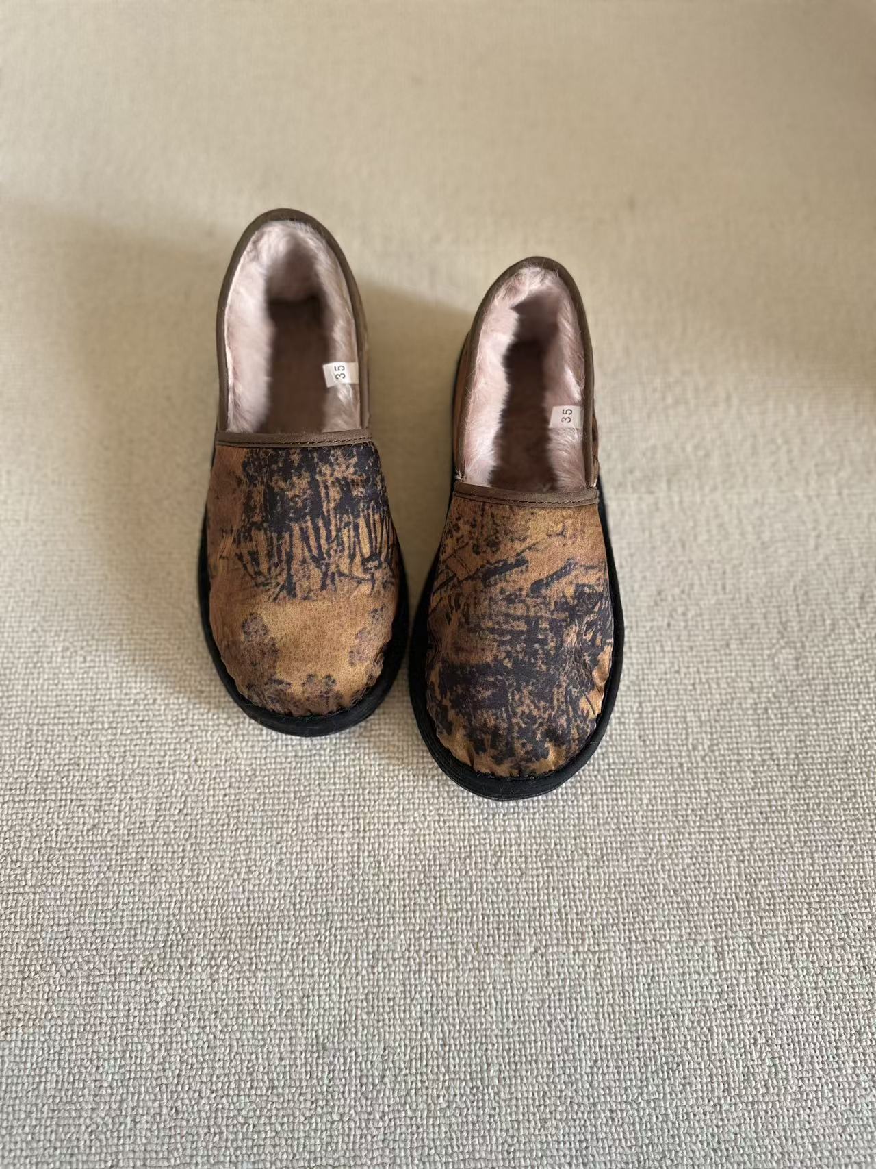 老北京布鞋2025年冬季新款千层底布鞋透气休闲养脚加绒棉鞋