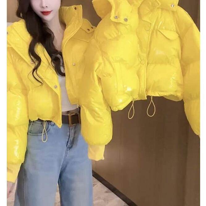 美式短款连帽羽绒棉服女小个子2025冬季新韩版百搭加厚面包服外套