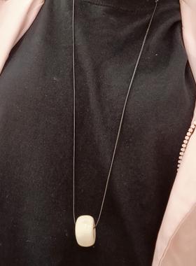 简约时尚象牙果长款项链男女百搭菩提子毛衣链复古民族风配饰挂饰