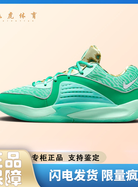 耐克Nike KD 16 NRG  男款 绿色 低帮专业稳定篮球鞋 DV2916-301