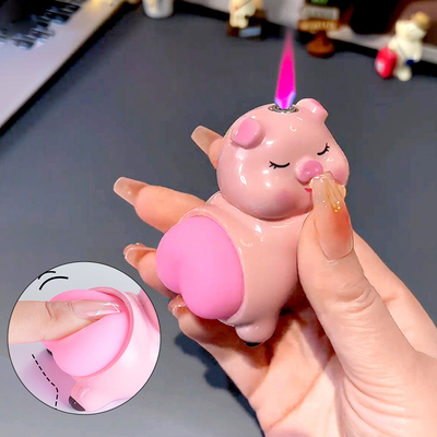 网红解压神器Q弹屁屁防风打火机