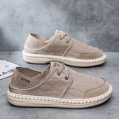 渔夫鞋 锦丽鸟休闲帆布鞋 透气一脚蹬两穿百搭驾车鞋 新款 男2026夏季