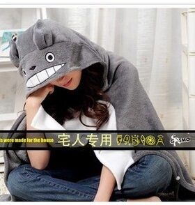 懒人卡通保暖家居服披风空调毯