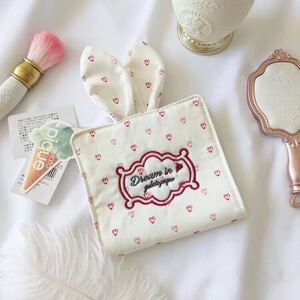 日系冰激凌可爱兔耳朵卫生棉包卫生巾收纳包姨妈巾收纳袋纸巾包