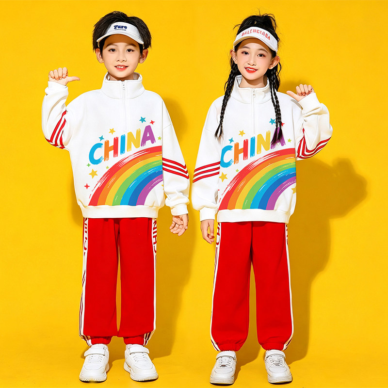 春秋小学生运动会开幕式表演服儿儿童演出服