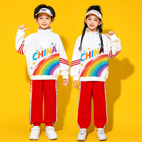 春秋小学生运动会开幕式表演服儿童啦啦队团体服装合唱服班服套装