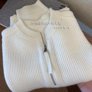 自留 尾纱 就一单 宽松慵懒风半拉链针织套头毛衣 一个法单