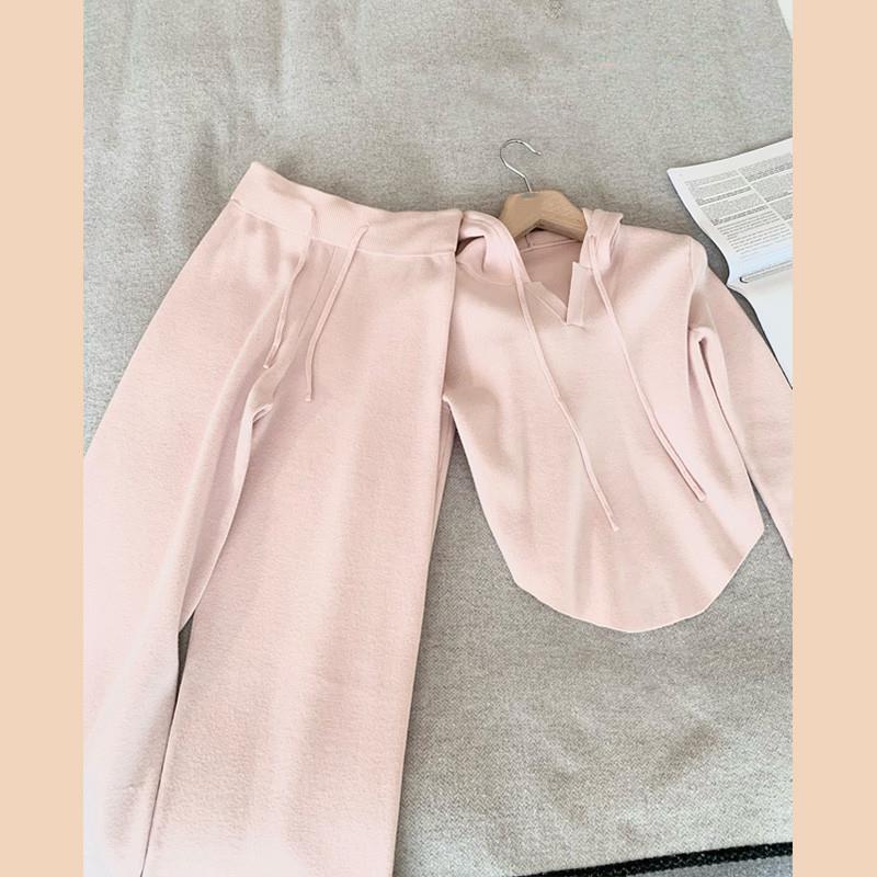 2025早秋新款高级感网红炸街时尚休闲运动服粉色欧货两件套装女夏