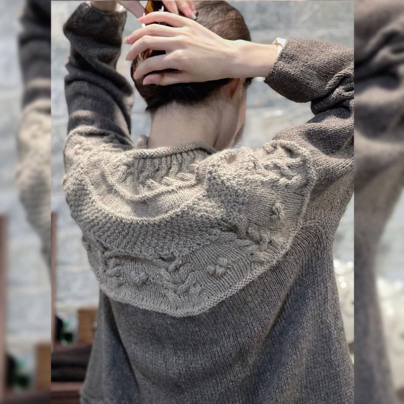 2025秋冬装法式小众独特上衣超好看手工钩花新年衣服女装毛衣