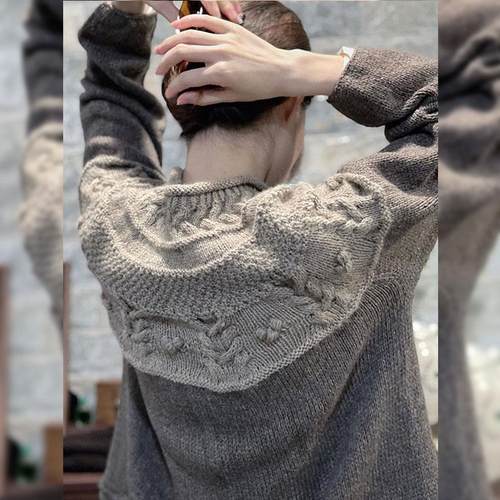 2025秋冬装法式小众独特上衣超好看手工钩花新年衣服女装毛衣