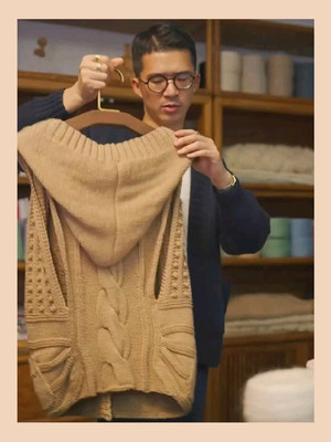 品牌专柜女装外贸清仓连帽针织开衫毛衣外套女坎肩马甲外搭上衣秋