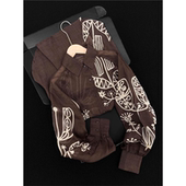 深咖色雪纺防晒衬衫 轻奢高级感超好看独特漂亮印花女士上衣 夏薄款