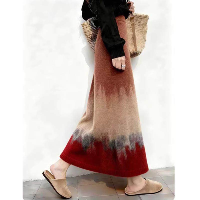 牛X货 巨炸裂！今年流行漂亮渲染半身裙女高腰显瘦a字裙气质女冬,女装/女士精品,大码半身裙,淘宝优惠券,粉丝福利购,淘宝优惠卷