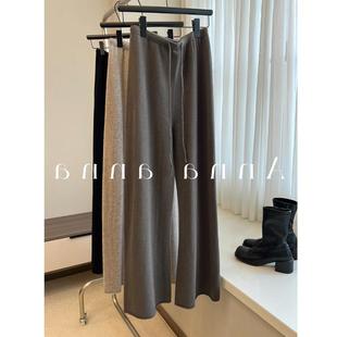 秋冬女款 牛X货 垂褶羊毛针织阔腿裤 今年流行高端慵懒风格 巨炸裂