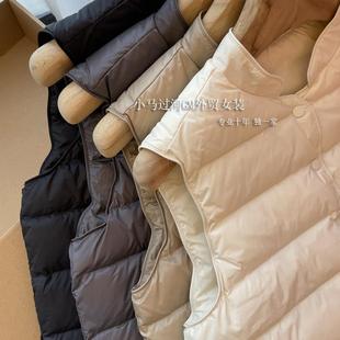 高品质轻盈叠穿立领鸭绒羽绒马甲 出口单 绝了 轻盈又保暖
