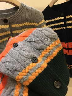 毛衣女秋冬 复古老钱风减龄撞色绞花针织开衫 渠道货 柜2.9k