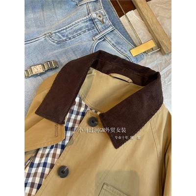 靠谱的元货！！直接闭眼入~之家高密斜纹棉巴恩风夹克短外套女秋