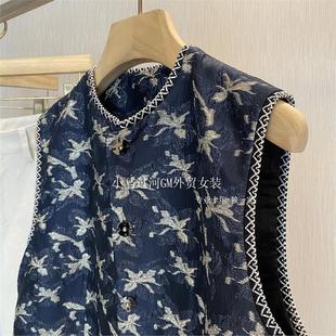 太美了！！巨喜欢，直击心灵~新中式国风刺绣无袖坎肩叠穿马甲女