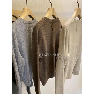 渠道货 P时髦三角标羊毛圆领针织套头毛衣女 但不可求 可遇