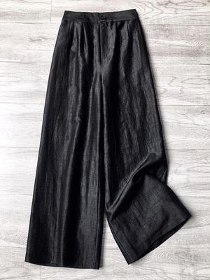 清仓捡漏~专柜撤回外贸女装重磅真丝香云纱松紧腰时尚休闲阔腿裤