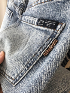 天花板推荐!!土耳其BOSSA进口面料,高腰水洗复古直筒牛仔裤女