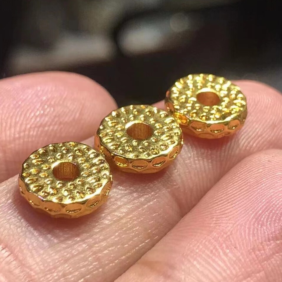 藏式无相陨石文玩金隔片隔珠配饰金色垫片百香椰蒂猴头菩提配件
