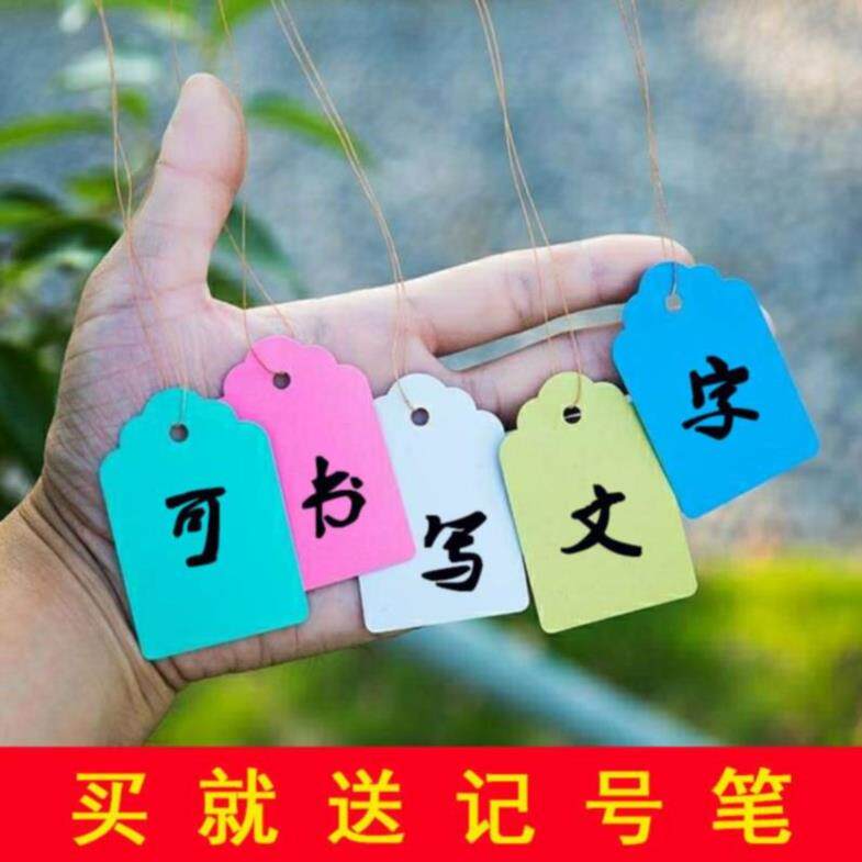 花卉标签吊牌防水可手写户外绿植名字小挂牌仓库塑料吊签牌家用
