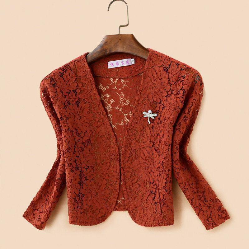 蕾丝小披肩外搭女短款2025西装外套百搭坎肩旗袍裙子外搭开衫,女装/女士精品,短外套,淘宝优惠券,粉丝福利购,淘宝优惠卷