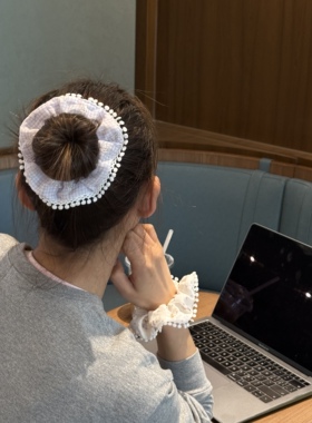 韩系小清新甜美可爱卡通小兔子发圈布艺樱桃小狗大肠圈紫色发绳