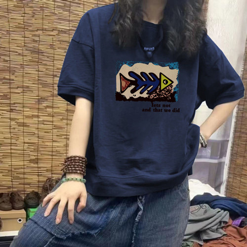 小个子休闲短袖t恤女夏宽松