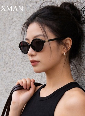 miu系显白防晒显脸小墨镜女拍照偏光太阳镜轻奢感书呆子爆款