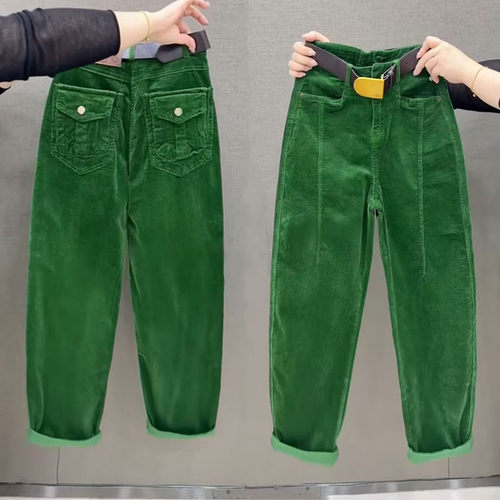 2025年秋冬灯芯绒哈伦条绒弯刀裤