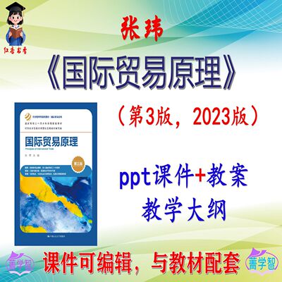 张玮《国际贸易原理》第3版课件PPT可编辑考研考博自学 非教材